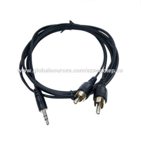 3.5mm Jack Mini Plug to 2 RCA Male Stereo Phone Audio Speaker Adapter UL 24WAG Cable Assemblies